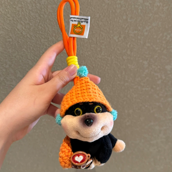 Orange Shoulder Bag + Orange Hat + Heart Coffee + Orange Mesh Rope